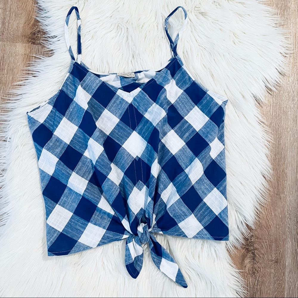 🔴Eyelash Couture Checked Tank Top